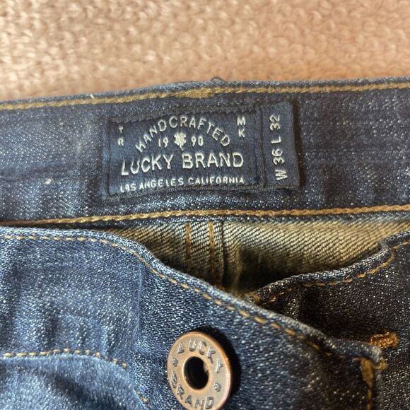 Lucky Brand LA 221 Original Straight Jeans Men's Size 36 x 32 Dark Wash #30 - Picture 2 of 7